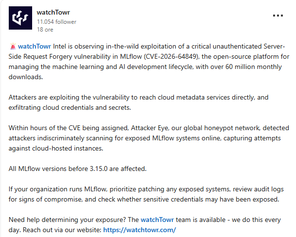 CISA, AWS, MLflow e Copilot: nuove falle tra exploit, DoS e furto dati 3 image 362