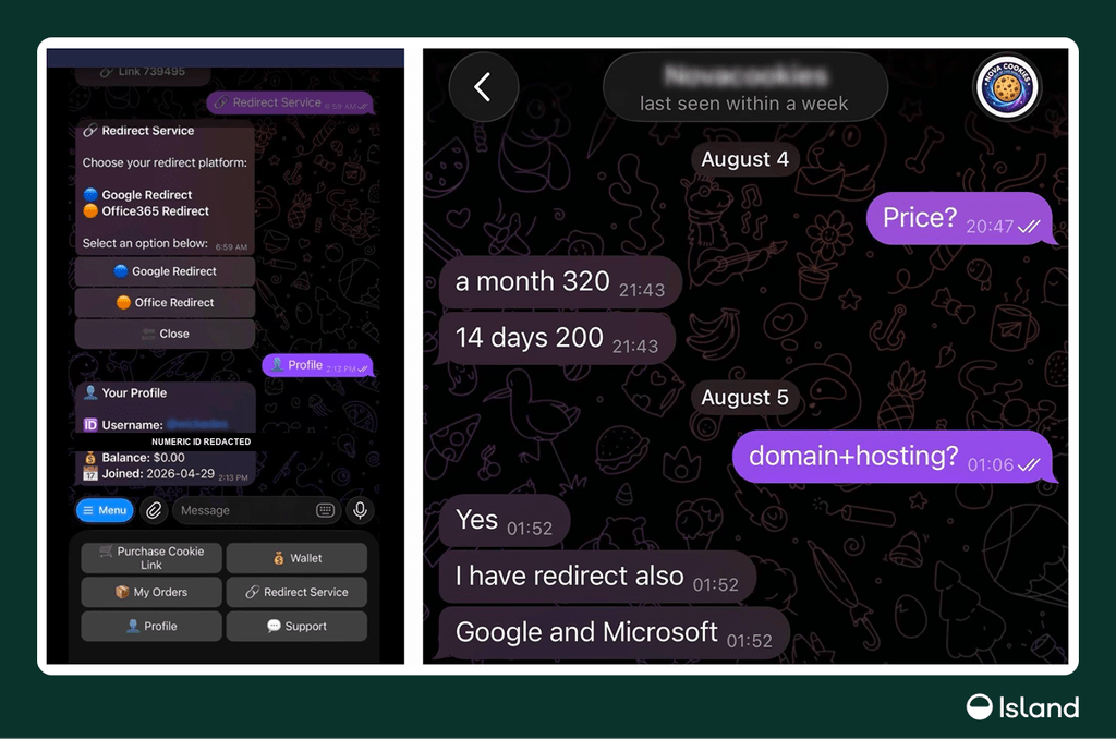 NovaCookies ruba sessioni Microsoft 365: il phishing AiTM costa 320 dollari 6 image 653