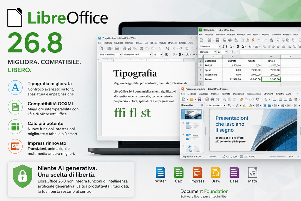 LibreOffice 26.8 migliora Writer, Calc e Impress senza cedere all’intelligenza artificiale 5 image 692