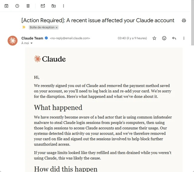 Infostealer rubano le sessioni Claude e prosciugano le quote senza superare il 2FA 1 image 784