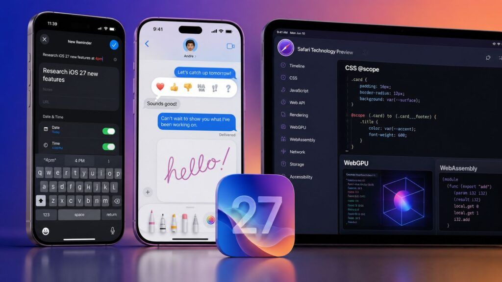 iOS 27 rende Messaggi e Promemoria più intelligenti, Safari prepara il nuovo WebKit 2 ios 27 messaggi promemoria safari technology preview 251
