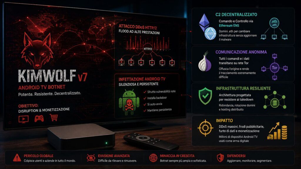 Kimwolf v7 usa HTTP/2, Ethereum e Tor per rafforzare la botnet Android 4 kimwolf v7 android iot infografica