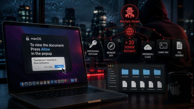 macsync stealer macos domini credenziali