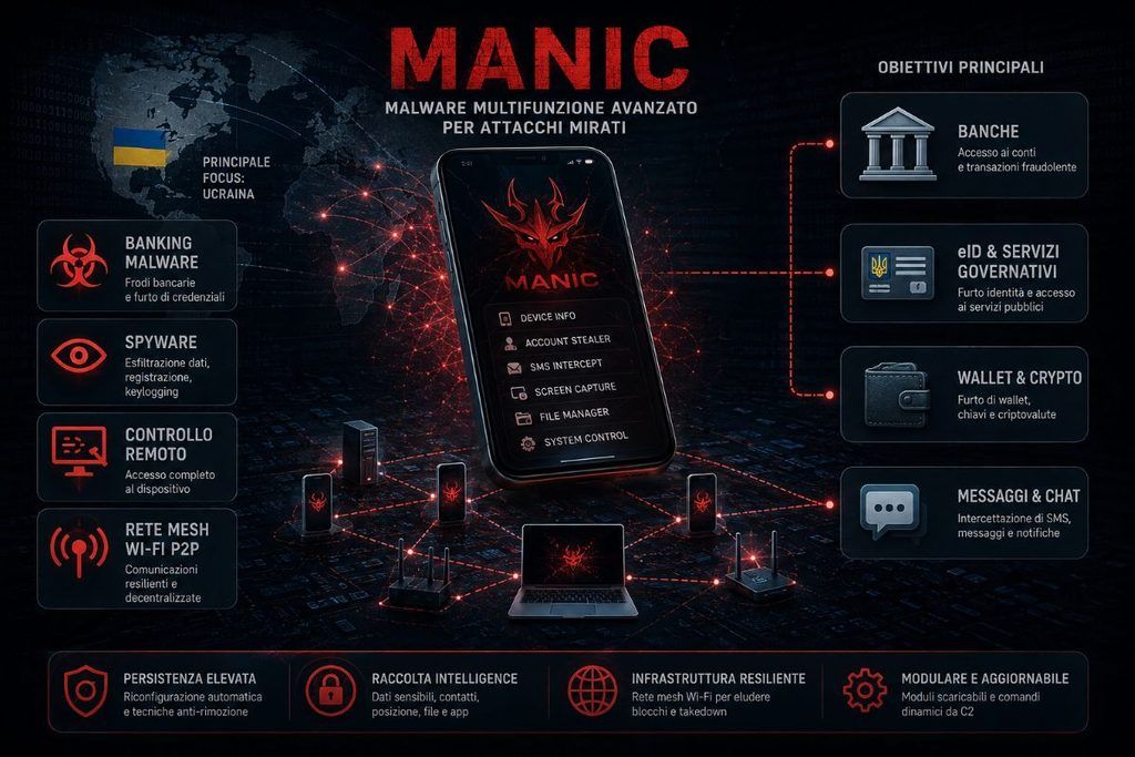 Manic unisce banking malware e spyware: Android diventa una rete di spionaggio mesh 8 manic android banking malware spyware mesh 1