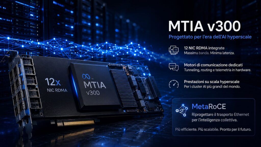 Meta porta la rete dentro MTIA v300 e reinventa RoCE per i cluster AI su Ethernet 2 meta mtia v300 metaroce ai ethernet