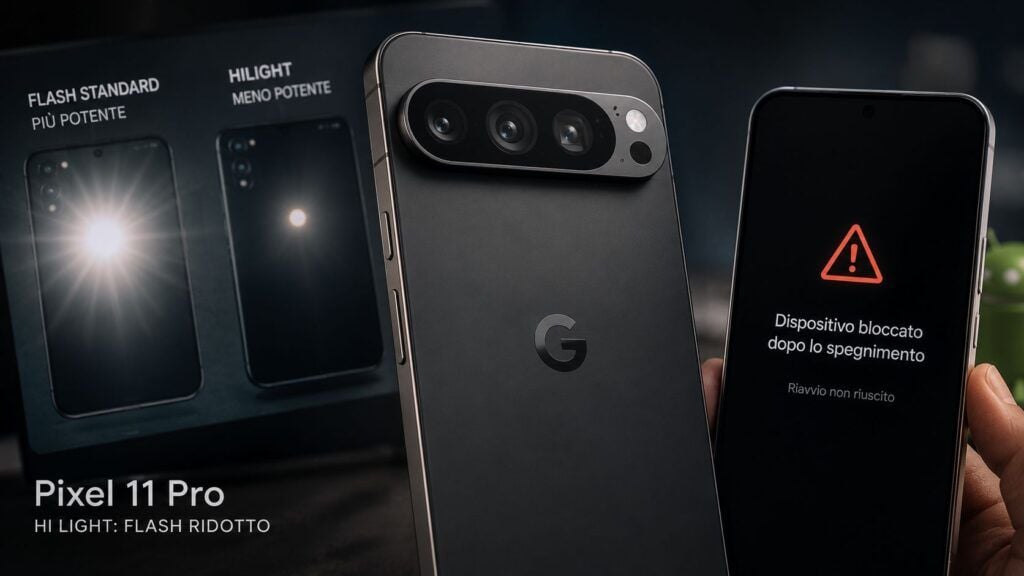 pixel 11 pro flash hilight blocco spegnimento