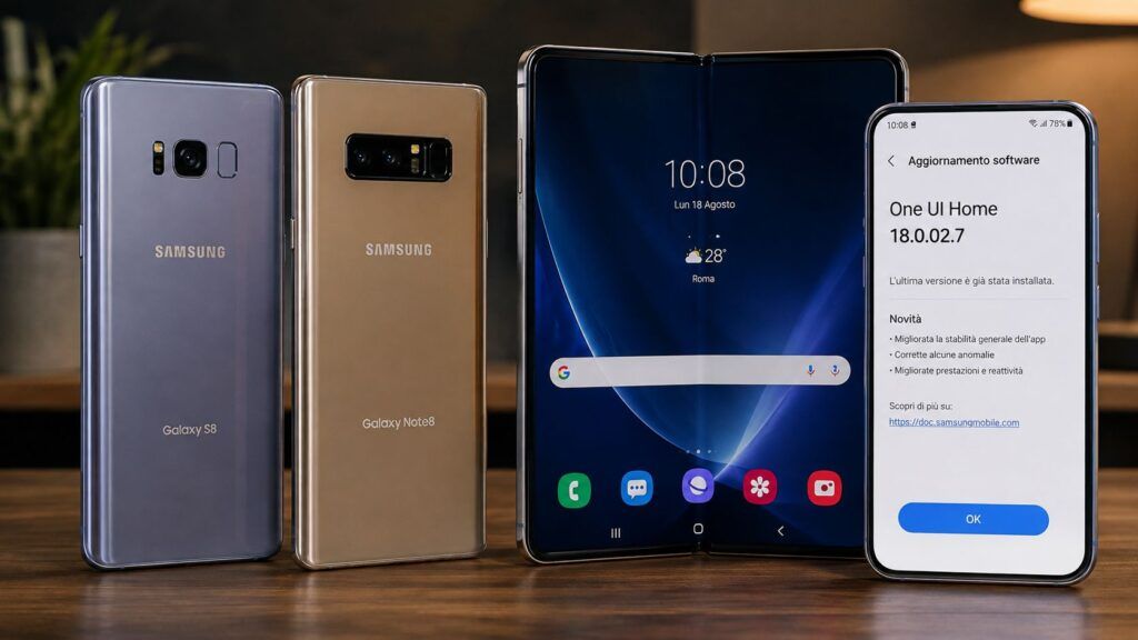 Samsung aggiorna Galaxy S8 e Note 8, mentre One UI Home corregge i bug sui Fold 8 2 samsung galaxy s8 note8 one ui home update