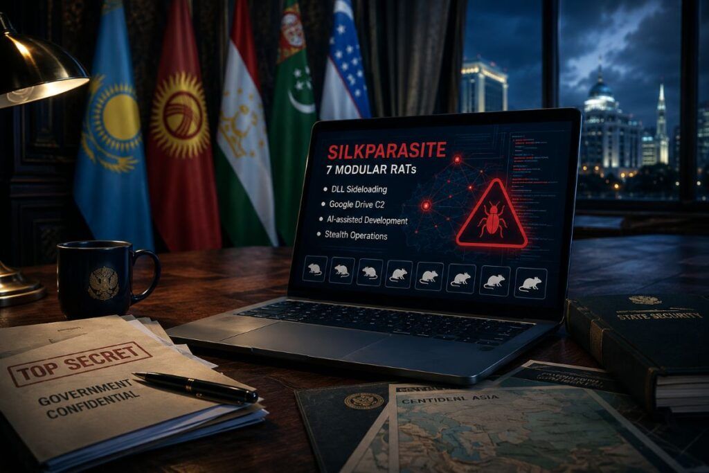SilkParasite spia i governi dell’Asia Centrale con sette RAT e sviluppo assistito dall’AI 2 silkparasite apt cina rat asia centrale