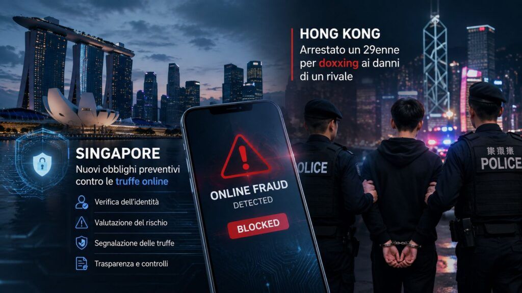 Singapore anticipa le truffe online, Hong Kong usa la privacy per arrestare i doxxer 2 singapore truffe online hong kong doxxing