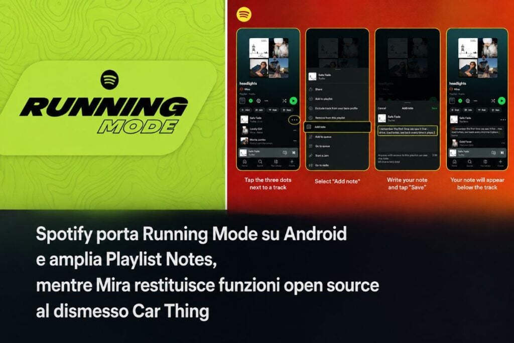 Spotify porta Running Mode su Android e amplia Notes, Mira riattiva Car Thing 2 spotify porta running mode su android e amplia notes mira riattiva car thing