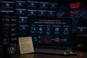 StopAndProtect usa quasi 2.000 siti WordPress per ransomware, furto dati e ClickFix 9 StopAndProtect usa quasi 2.000 siti WordPress per ransomware, furto dati e ClickFix