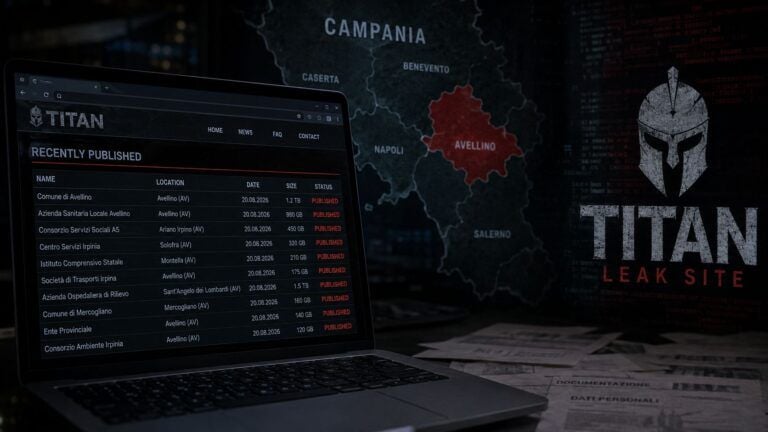 titan ransomware campania avellino