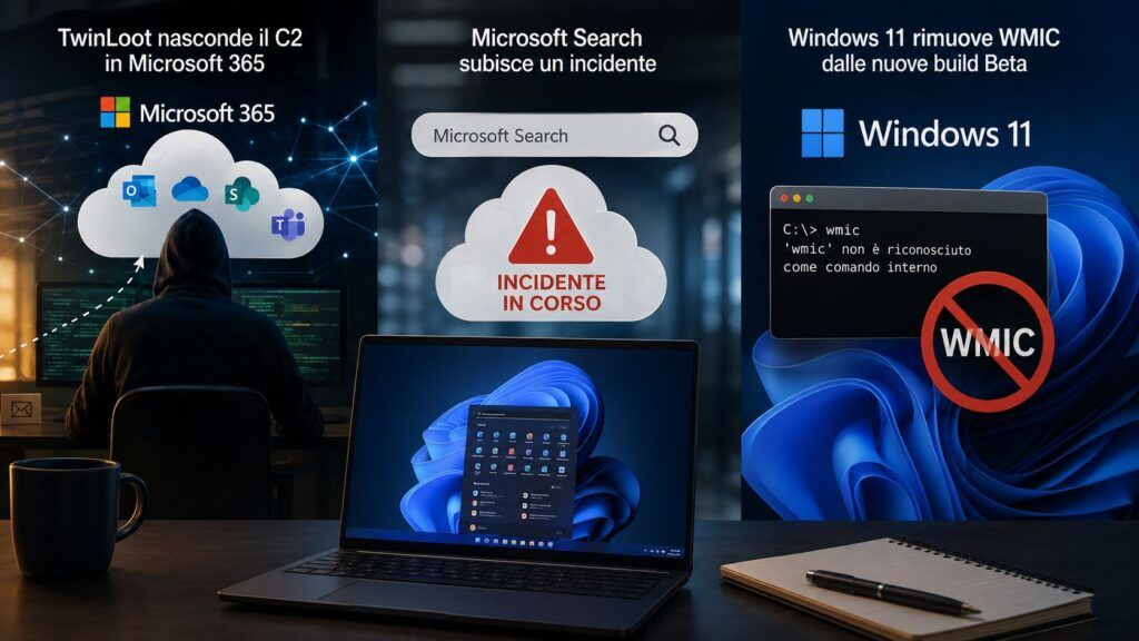 TwinLoot abusa di Teams e SharePoint, Microsoft corregge Search e rimuove WMIC 2 twinloot teams sharepoint microsoft 365 wmic