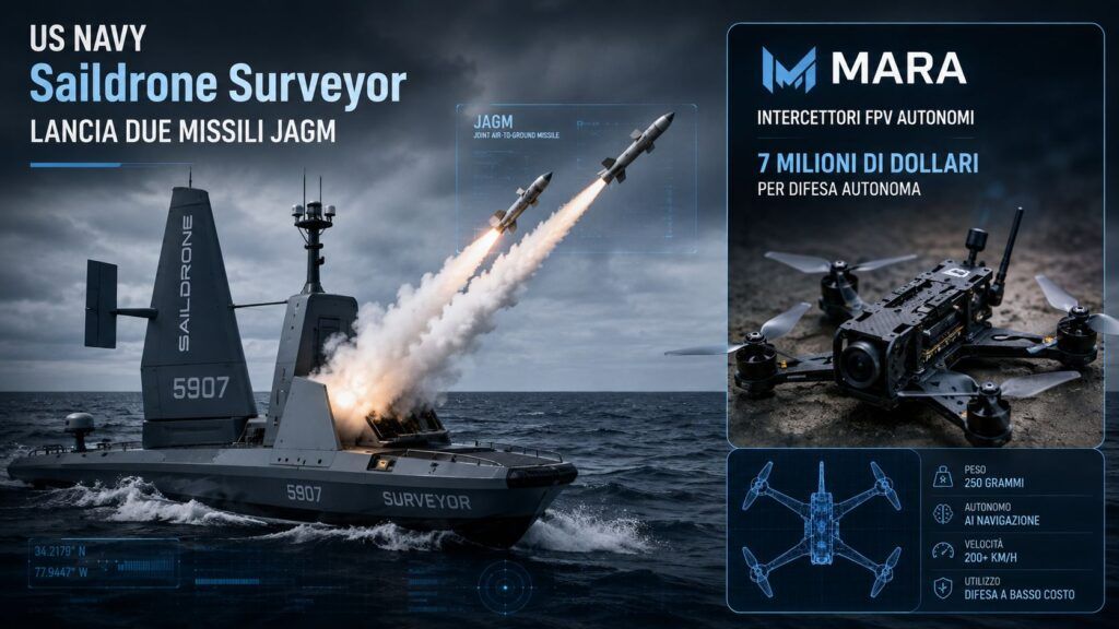 US Navy arma Saildrone Surveyor: i droni diventano missili e intercettori low cost 2 us navy saildrone surveyor missili mara spike intercettori