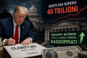 Clarity Act, debito USA a 40 trilioni e Treasury raddoppia i buyback 4 Clarity Act, debito USA a 40 trilioni e Treasury raddoppia i buyback