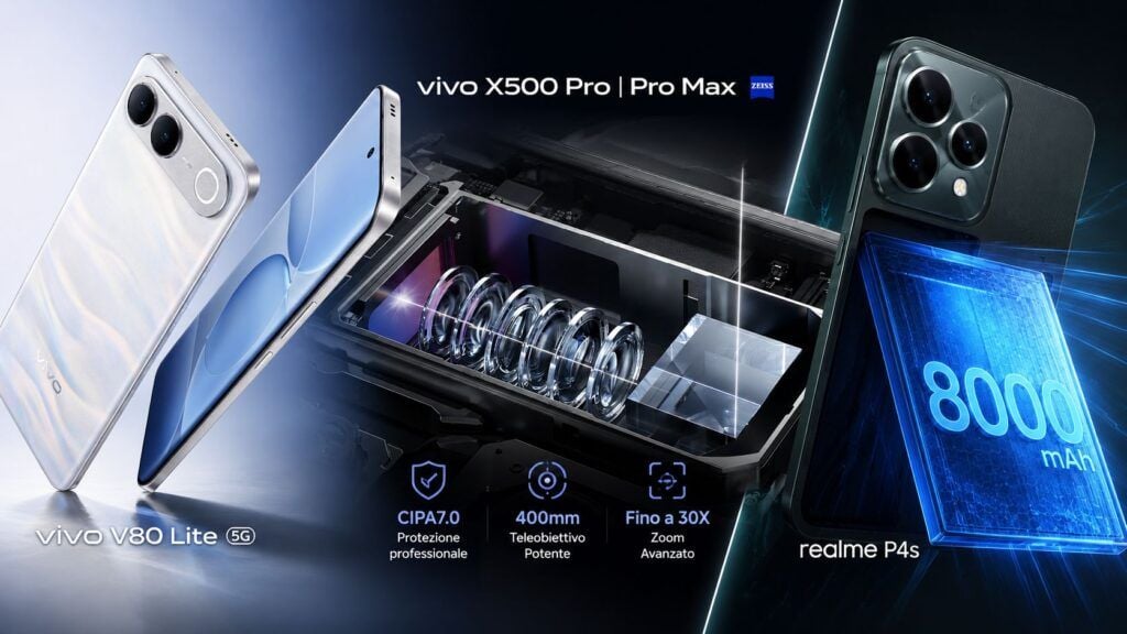 vivo x500 pro teleobiettivo v80 lite