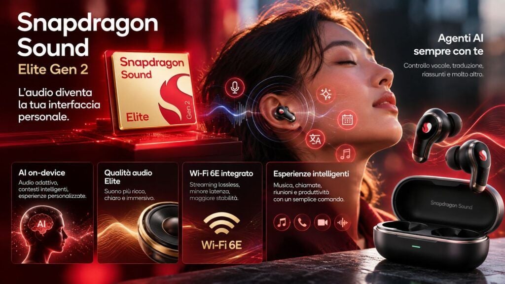 Snapdragon Sound Elite Gen 2 porta l’AI negli auricolari senza passare dallo smartphone 2 Snapdragon Sound Elite Gen 2
