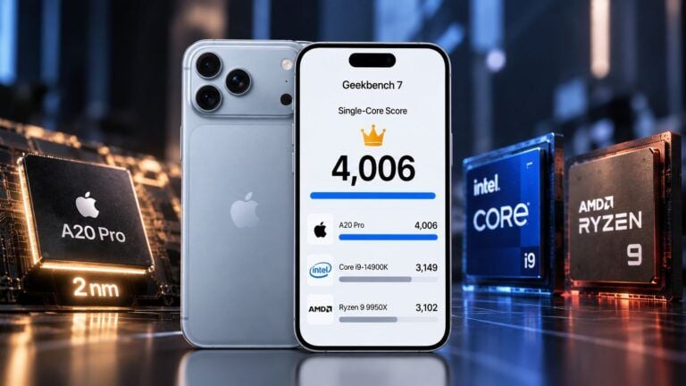 a20 pro geekbench 7 2nm iphone 18 pro