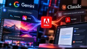 Adobe entra in Gemini e Claude: Photoshop e Acrobat diventano funzioni dell’AI