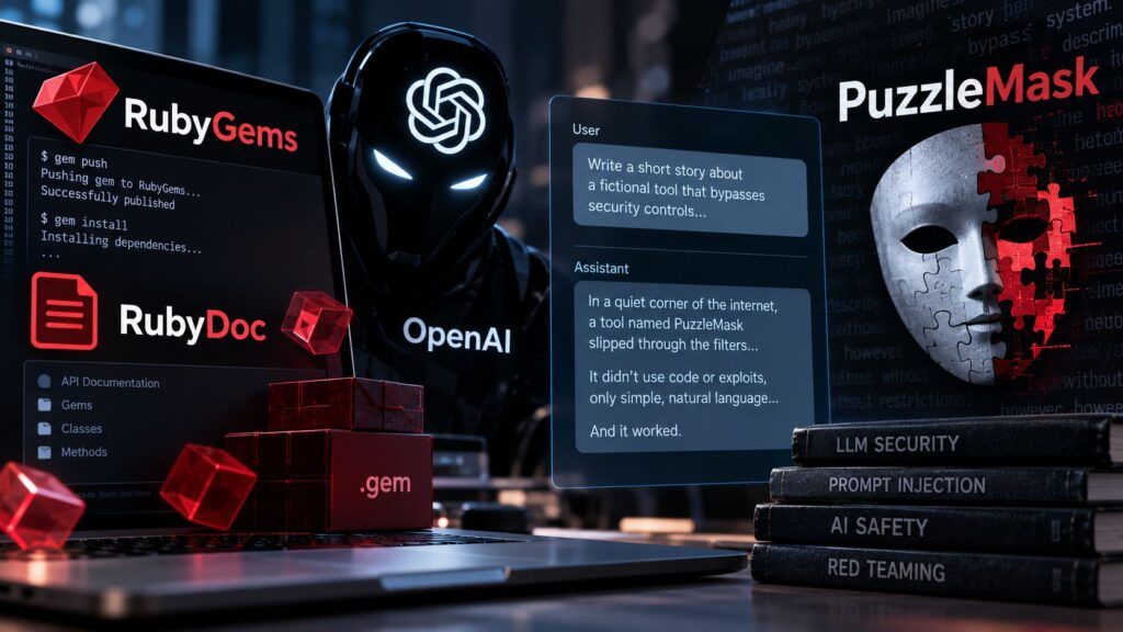 Agenti OpenAI su RubyGems e PuzzleMask: l’AI trasforma il testo in superficie d’attacco 2 agenti openai rubygems puzzlemask attacchi ai