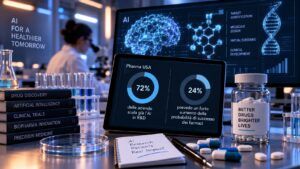 AI e farmaci: il 72% delle pharma USA la scala ma solo il 24% crede nel salto clinico 7 AI e farmaci: il 72% delle pharma USA la scala ma solo il 24% crede nel salto clinico