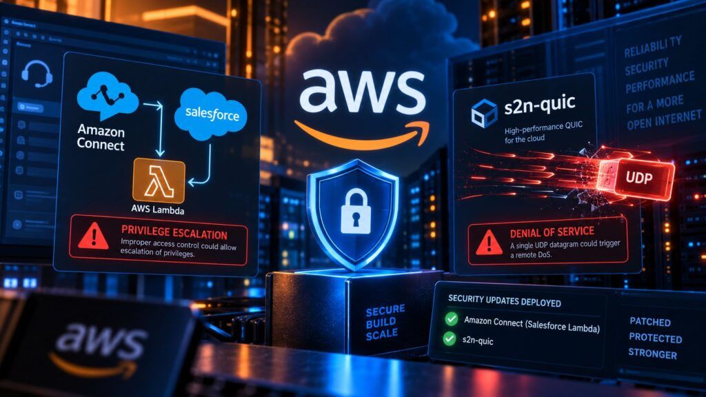 AWS corregge due falle tra Amazon Connect e s2n-quic: privilege escalation e DoS remoto 2 aws cve 2026 94384 cve 2026 94450 amazon connect s2n quic