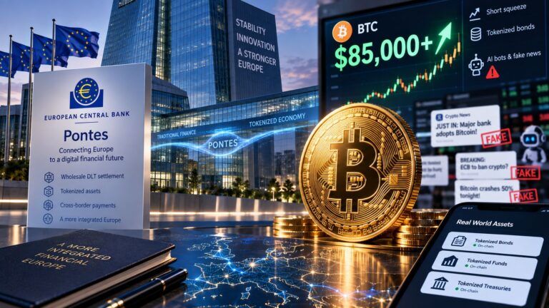 bce pontes bitcoin short squeeze bond tokenizzati