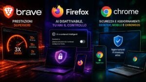 Brave sfida Chrome e Firefox: velocità, controllo sull’AI e browser in evoluzione 3 Brave sfida Chrome e Firefox: velocità, controllo sull’AI e browser in evoluzione