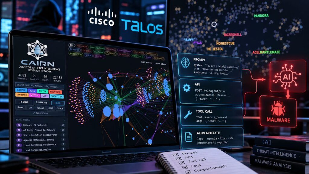 CAIRN di Cisco Talos traccia il malware AI attraverso gli artefatti cognitivi 2 cairn cisco talos malware ai artefatti cognitivi