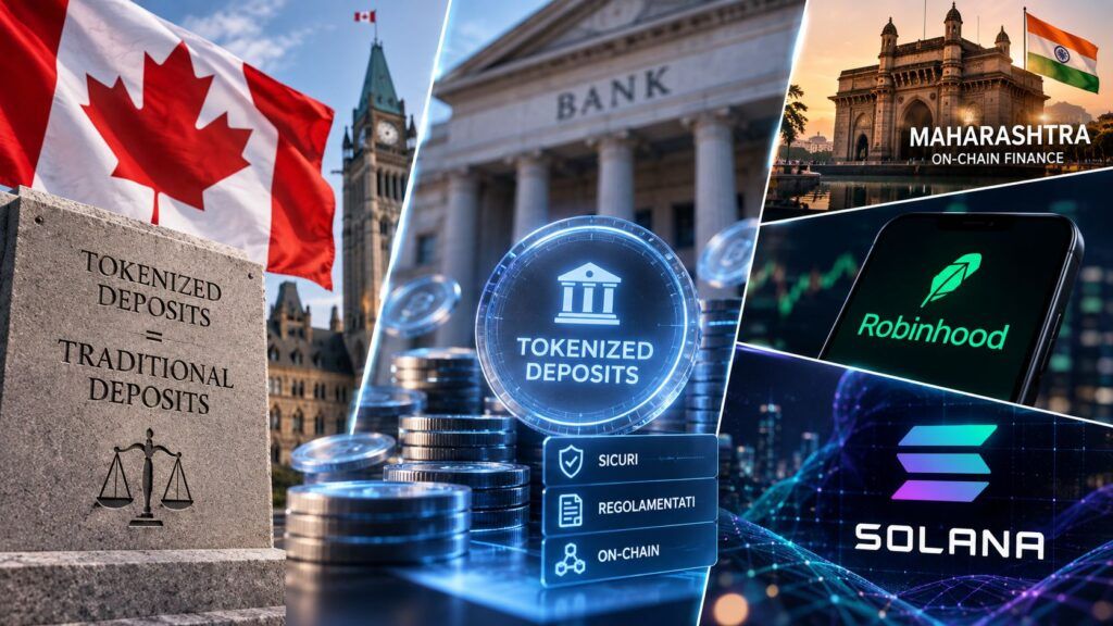 Canada equipara i depositi tokenizzati a quelli bancari: la finanza on-chain cambia scala 2 canada depositi tokenizzati maharashtra robinhood solana defi