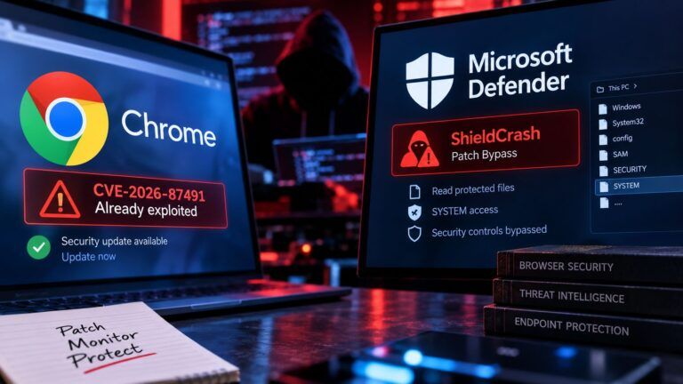 chrome cve 2026 87491 shieldcrash microsoft defender zero day