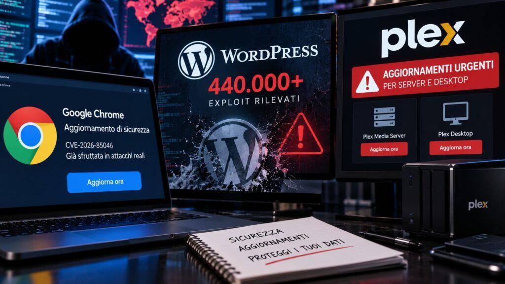 Chrome zero-day sotto attacco, WordPress supera 440.000 exploit e Plex corre ai ripari 2 chrome zero day wordpress 440000 exploit plex patch