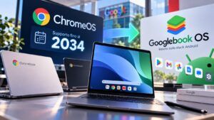 Google chiude ChromeOS nel 2034: i Chromebook migrano a Googlebook OS