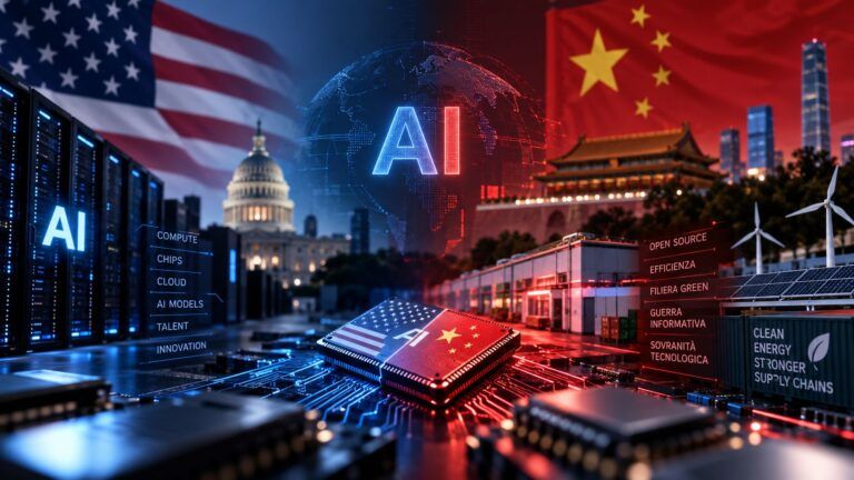 cina usa ai efficienza compute guerra informativa green tech