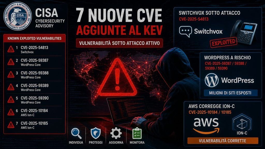 Switchvox sfruttato, WordPress espone milioni di utenti e AWS correggono falle 2 cisa kev switchvox wordpress aws ion c infografica 1