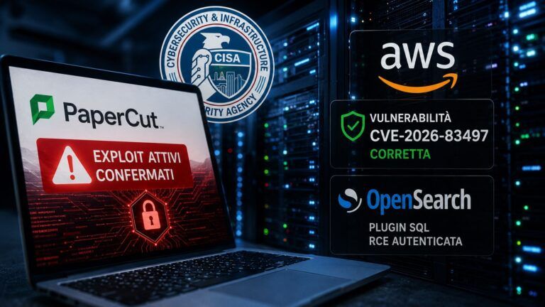 cisa papercut kev aws opensearch rce