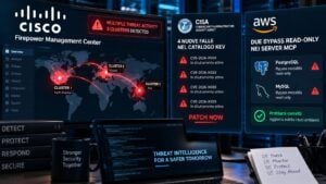 Cisco FMC sotto attacco: Cyclops Blink e Qilin sfruttano falle, AWS corregge MCP 6 Cisco FMC sotto attacco: Cyclops Blink e Qilin sfruttano falle, AWS corregge MCP