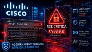 Cisco Nexus 9000: falla RCE root e nuove vulnerabilità in IOS XR e Secure Email 4 Cisco Nexus 9000: falla RCE root e nuove vulnerabilità in IOS XR e Secure Email