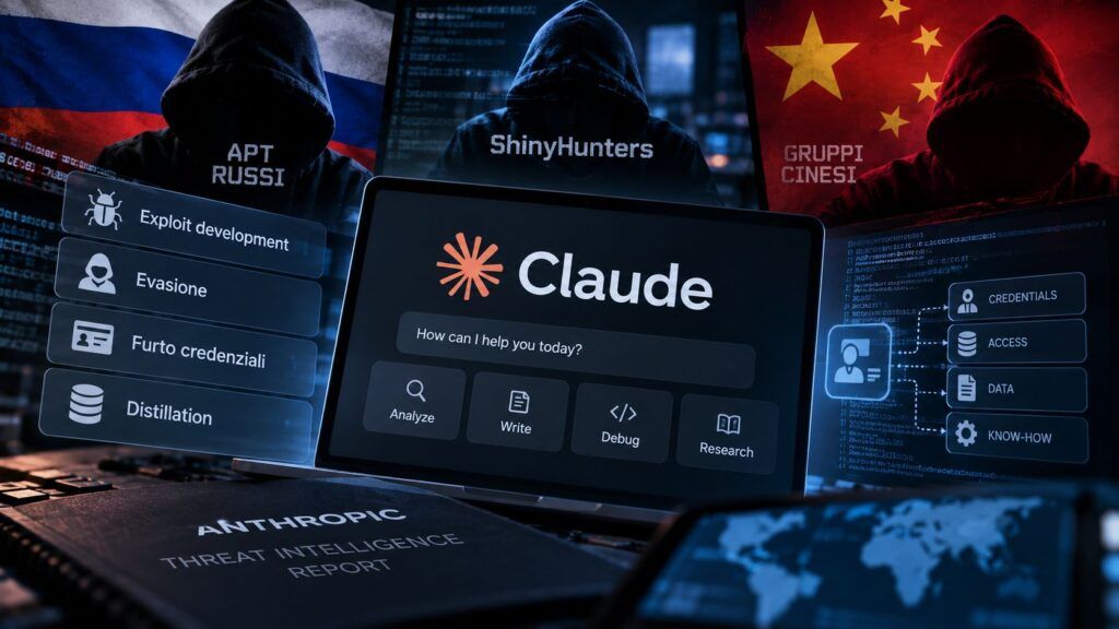 Claude entra nella kill chain: APT russi, ShinyHunters e gruppi cinesi automatizzano gli attacchi 2 claude cyberattacchi apt29 shinyhunters cina ai