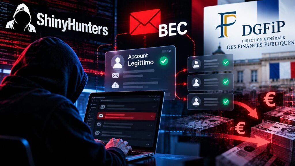 Credenziali rubate alimentano estorsioni, BEC e furti fiscali 2 credenziali rubate shinyhunters bec dgfip