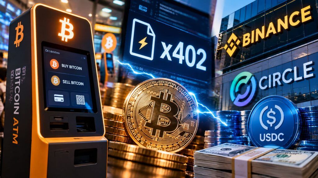 Crypto ATM crollano, Lightning entra in x402 e Binance spinge USDC 2 crypto atm lightning x402 binance usdc
