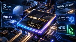 Dimensity 9600 Pro passa a 2 nm: -61% nei consumi multi-core e AI da 30B 6 Dimensity 9600 Pro passa a 2 nm: -61% nei consumi multi-core e AI da 30B