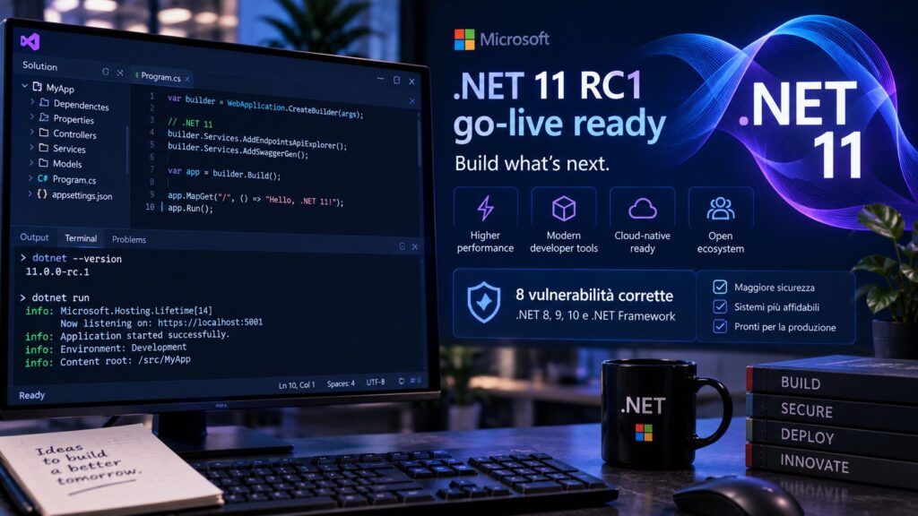 .NET 11 RC1 entra nella fase finale e Microsoft corregge otto vulnerabilità 2 dotnet 11 rc1 security settembre 2026