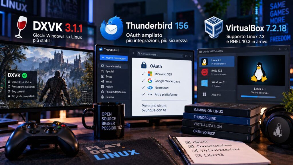 DXVK 3.1.1, Thunderbird 156 e VirtualBox 7.2.18: Linux riduce ancora le frizioni con Windows e i servizi enterprise 2 dxvk 3 1 1 thunderbird 156 virtualbox 7 2 18 linux