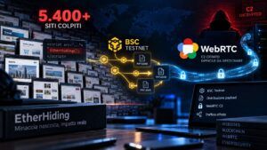 EtherHiding evolve con WebRTC: oltre 5.400 siti trasformano la blockchain in C2