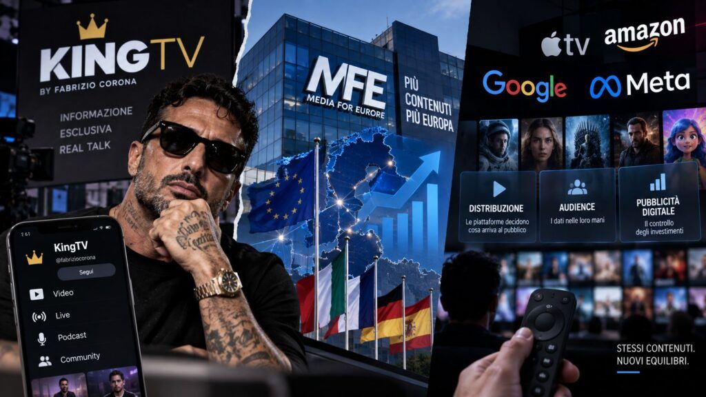 Fabrizio Corona lancia KingTV e il partito: Mediaset rischia contro le Big Tech 2 fabrizio corona kingtv partito mediaset big tech