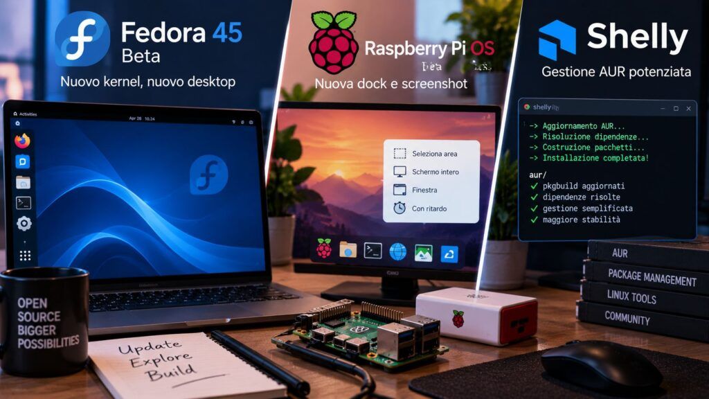 Fedora 45 Beta porta Linux 7.2 e GNOME 51: Raspberry Pi OS e Shelly ridisegnano il desktop Linux 2 fedora 45 beta linux 7 2 gnome 51 raspberry pi os shelly