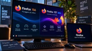 Firefox 156 riduce memoria e CPU, Firefox 157 beta porta il design Nova 5 Firefox 156 riduce memoria e CPU, Firefox 157 beta porta il design Nova