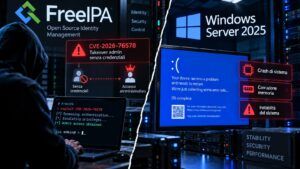 FreeIPA espone gli admin senza login, Windows Server 2025 manda in crash SQL Server 9 FreeIPA espone gli admin senza login, Windows Server 2025 manda in crash SQL Server