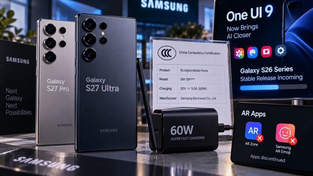 Galaxy S27 Pro e Ultra salgono a 60 W mentre One UI 9 prepara il debutto stabile 2 galaxy s27 pro ultra 60w one ui 9 stabile